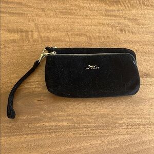 Scout Velvet Wristlet with Gold Accents